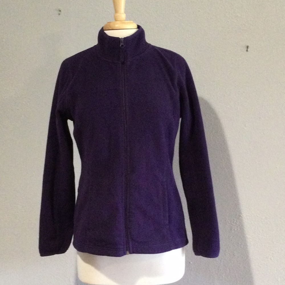 made for life Purple Cozy Fleece Zip Front Jacket Size Small